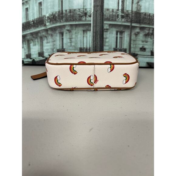 Coach CJ647 Mini Jamie Camera Bag Crossbody With Rainbow Print Chalk Multi - Picture 5 of 9